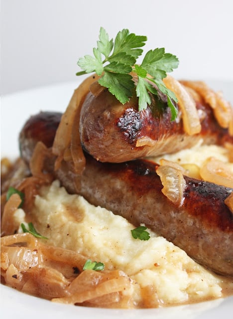 Bangers and Mash (Low Carb and Gluten Free) - I Breathe I'm Hungry