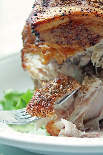 This easy roasted pork shoulder has very little hands on time and is perfect for Keto, Low Carb, Atkins, Paleo and even Whole 30!
