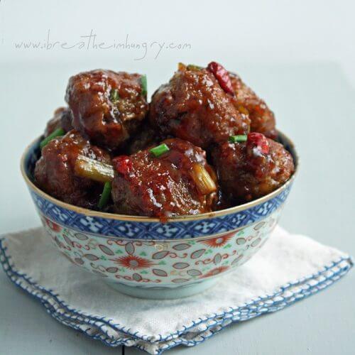 General Tso's Meatballs Low Carb and Gluten Free