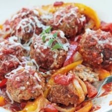 Sausage and Peppers Meatballs - Low Carb and Gluten Free