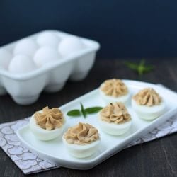 low carb deviled eggs recipe from mellissa sevigny at Ibreatheimhungry.com
