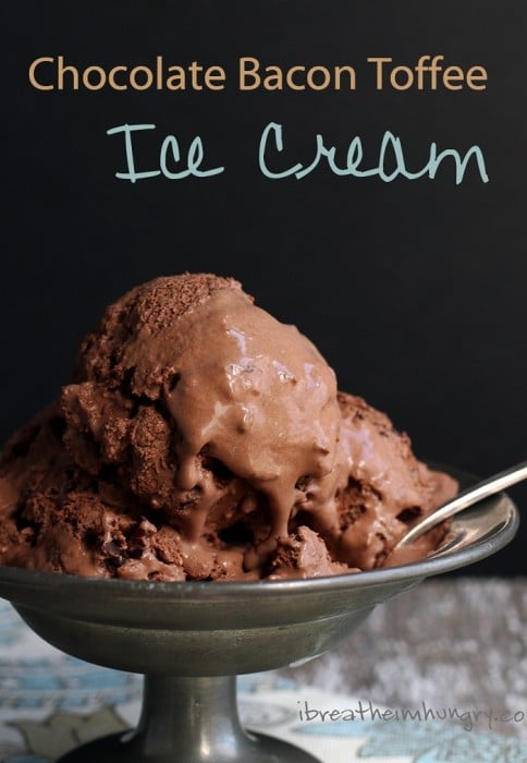 Low Carb Chocolate Bacon Toffee Ice Cream I Breathe I'm Hungry