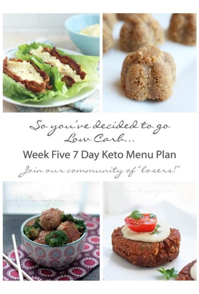 Menu plan and recipes for low carb weight loss
