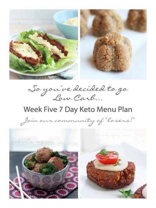 Menu plan and recipes for low carb weight loss