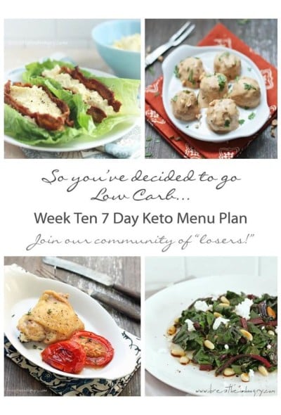 Low carb menu plan from mellissa sevigny of I Breathe I'm Hungry