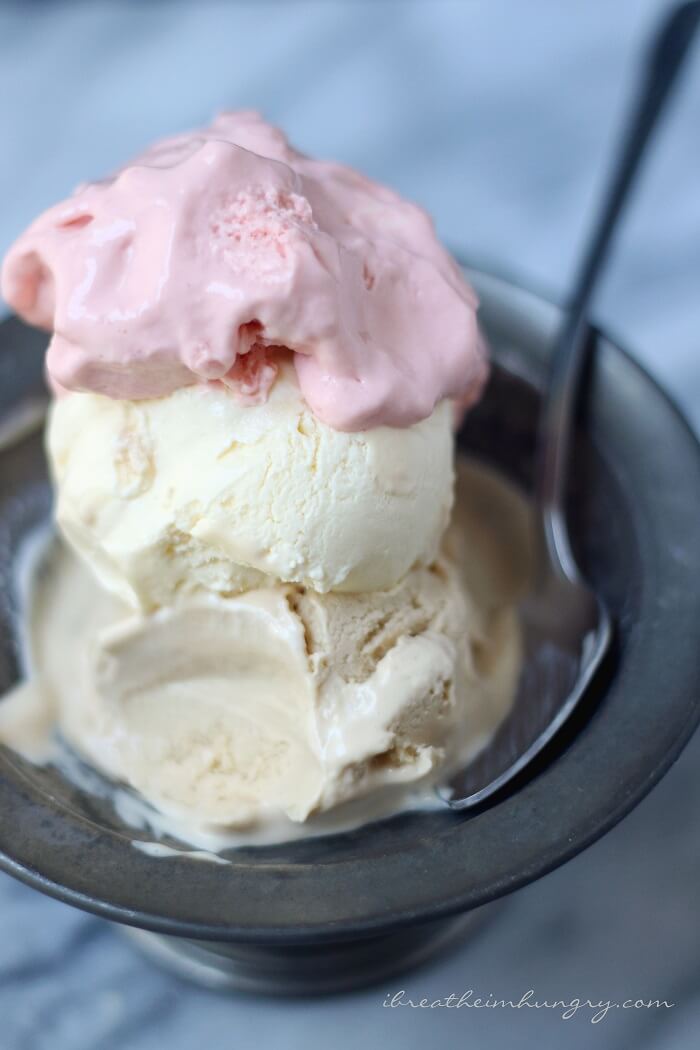A low carb and egg fast friendly ice cream recipe from Mellissa Sevigny of I Breathe Im Hungry