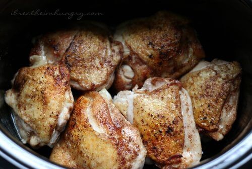slow cooker chicken thighs from i breathe im hungry