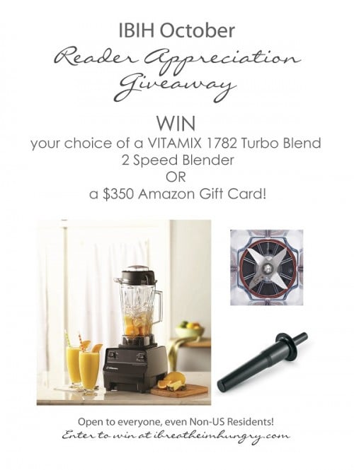 I Breathe Im Hungry is giving away a Vitamix Blender