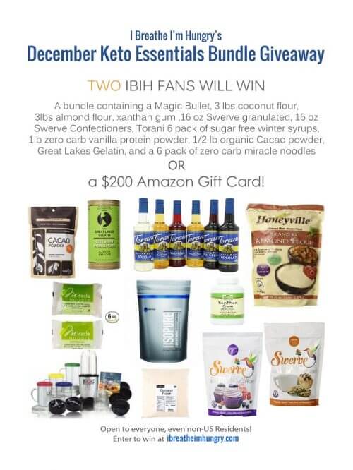 A keto giveaway from Mellissa Sevigny of I Breathe Im Hungry