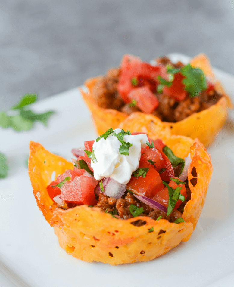 Cheese shell taco cups