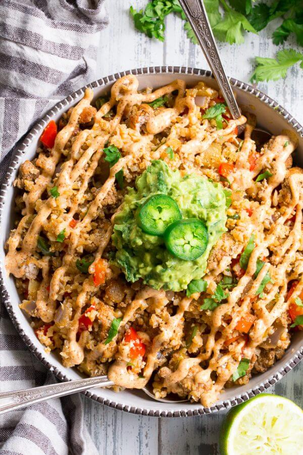 Best Keto Mexican Recipes - Cauliflower Fried Rice