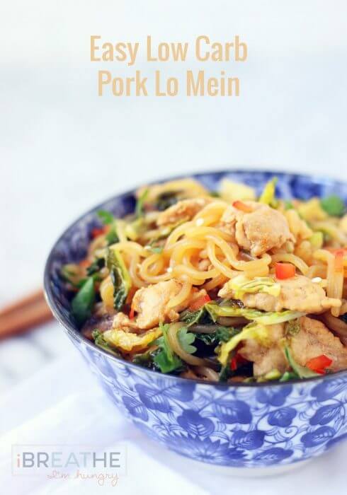 Easy Low Carb Lo Mein - a gluten free, keto, lchf, and Atkins diet friendly recipe from I Breathe Im Hungry