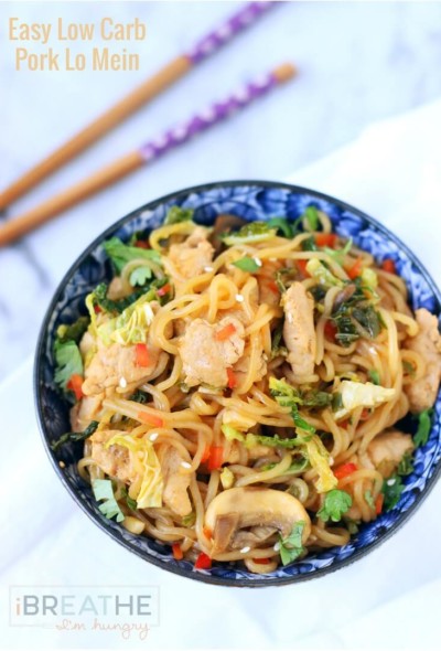 Easy Low Carb Lo Mein - a gluten free, keto, lchf, and Atkins friendly recipe from I Breathe Im Hungry