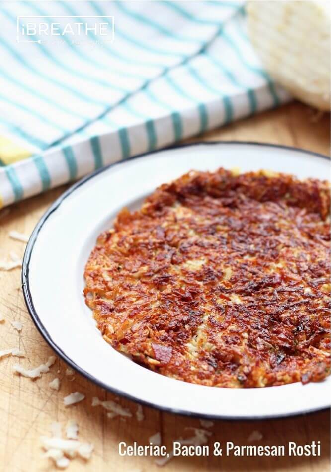 Celery Root Rosti - a low carb side dish recipe from Mellissa Sevigny of I Breathe Im Hungry