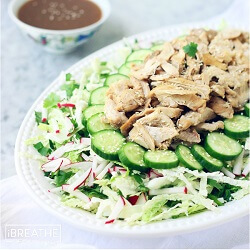 A low carb Asian inspired salad recipe from Mellissa Sevigny of I Breathe Im Hungry