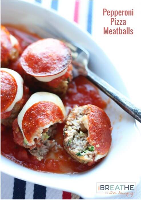 Your kids will love these Pepperoni Pizza Meatballs so much that they'll never notice the healthy secret ingredient!