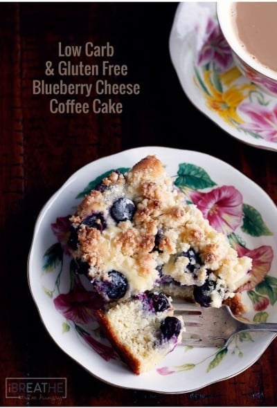 Keto Blueberry Coffee Cake