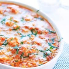 Cheesy Cauliflower alla Vodka Casserole - Low Carb