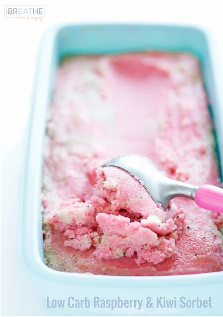 You can still have your fruit on a low carb diet, and this delicious protein packed sorbet proves it!
