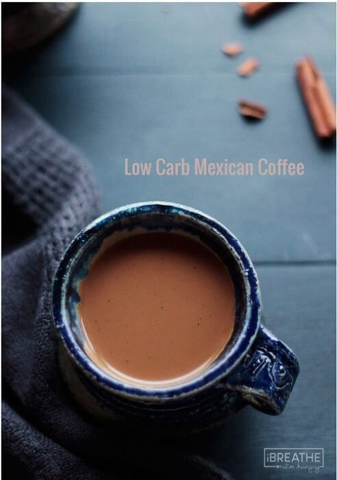 A low carb and sugar free non-alcoholic version of the comforting and delicious Mexican Coffee!