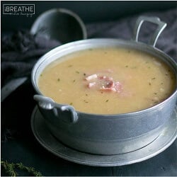 A low carb cauliflower and ham soup recipe from Mellissa Sevigny of I Breathe Im Hungry