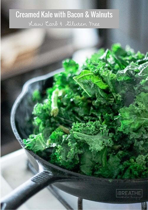 If you aren't a fan of cooked kale, this delicious low carb creamed kale will change your mind!