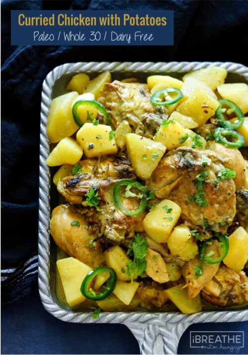 Spicy, Sweet, and with a bold curry flavor, this healthy Whole 30 Curried Chicken recipe will be your new everything!!!! Low carb instructions as well!
