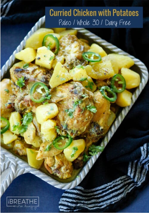 This delicious curried chicken with potatoes recipes is so good you'll never believe it's Paleo and Whole 30 approved!!!