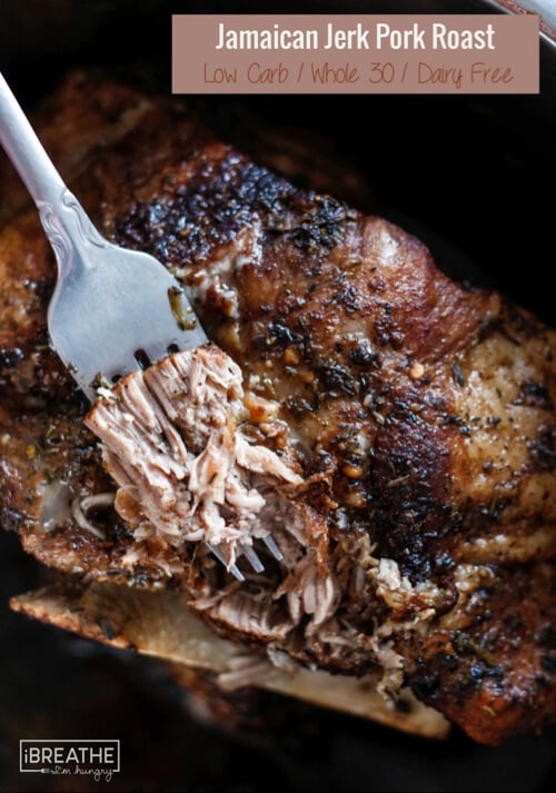 You can make this delicious low carb Jamaican Jerk Pork Roast in less than an hour in the Instant Pot! Whole 30 and Keto friendly!