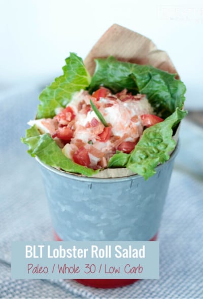 This BLT Lobster Roll Salad is easy and delicious! It's also low carb, Paleo, and Whole 30 approved!