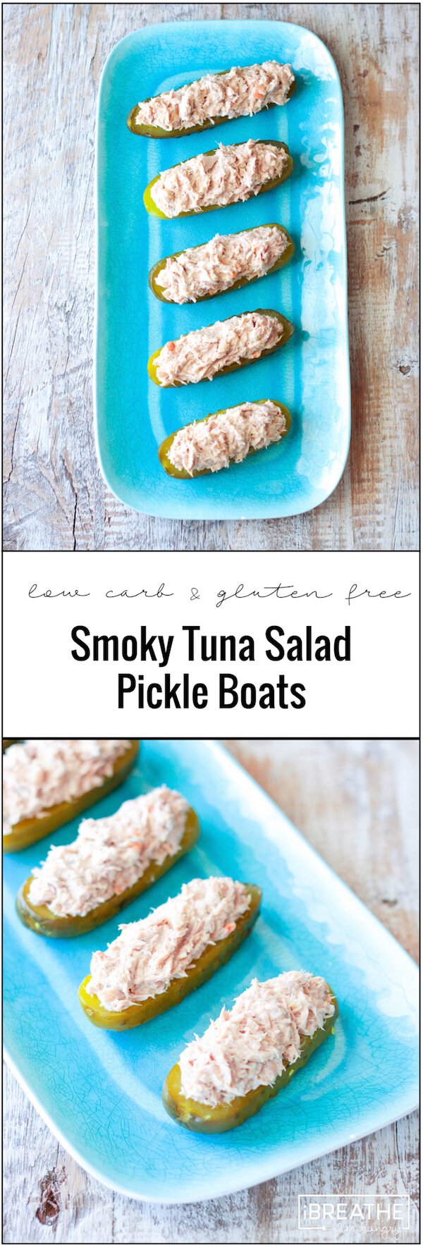 These smoky tuna salad pickle boats are the perfect keto friendly after school snack, or they even make a great low carb lunch on the go!