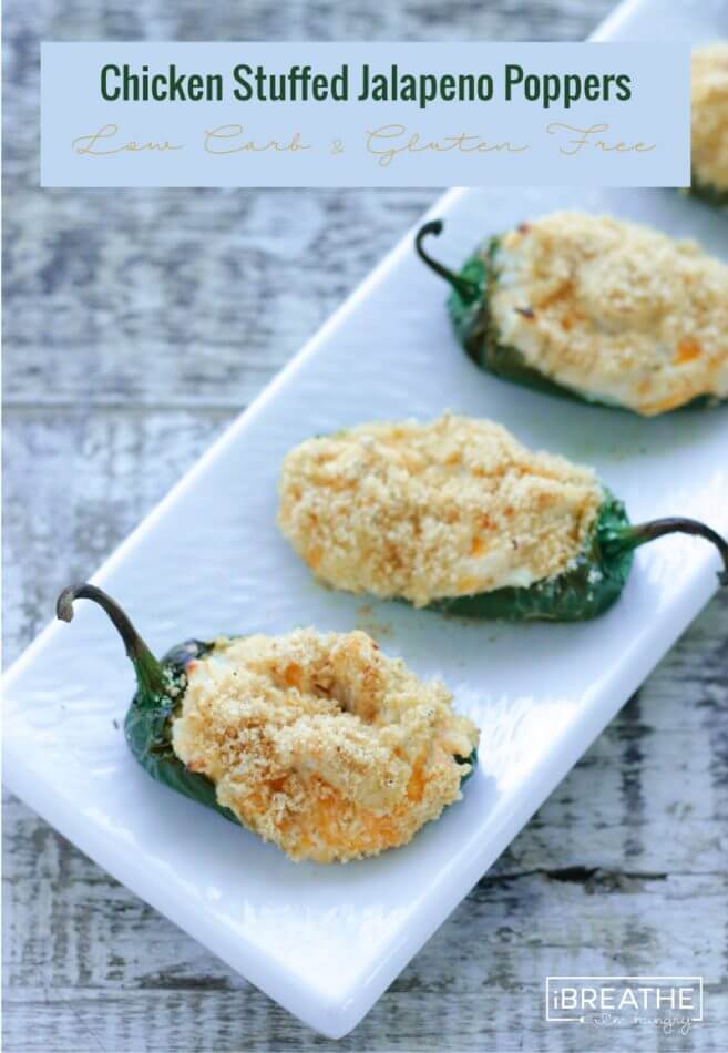 Cheesy Chicken Stuffed Jalapeno Poppers will take your low carb appetizer game to the next level!