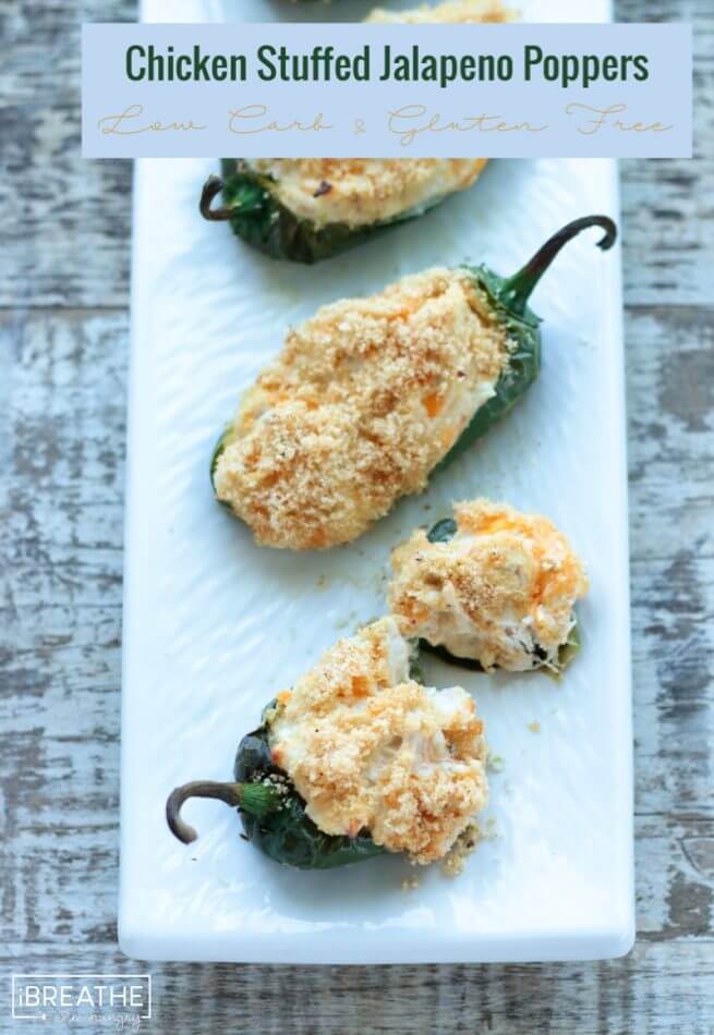 Up your appetizer game with these cheesy Chicken Stuffed Jalapeño Poppers!
