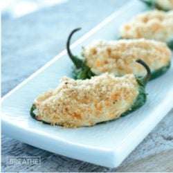 A low carb chicken stuffed jalapeño popper recipe from Mellissa Sevigny of I Breathe Im Hungry