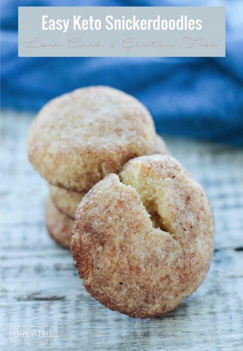 Crunchy on the outside and tender on the inside, these low carb snickerdoodles do not disappoint!!!