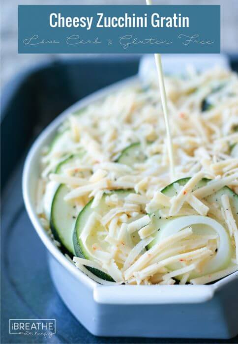 Easy Cheesy Zucchini Gratin - the perfect family friendly lchf side dish recipe!