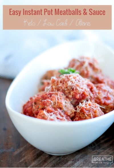 Make these Easy Keto Meatballs in the Instant Pot! Low carb and gluten free