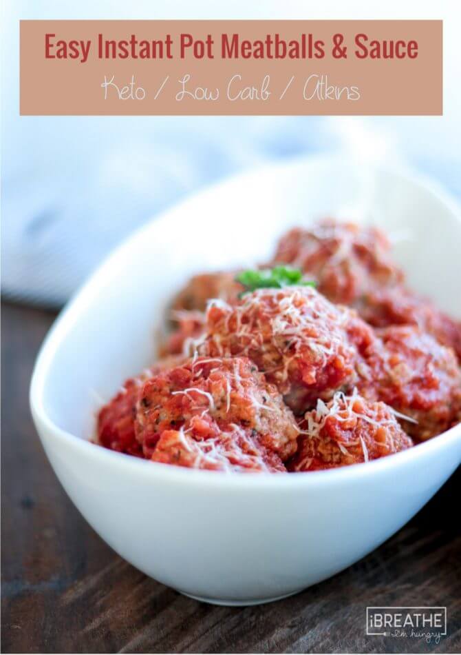 Make these Easy Keto Meatballs in the Instant Pot! Low carb and gluten free