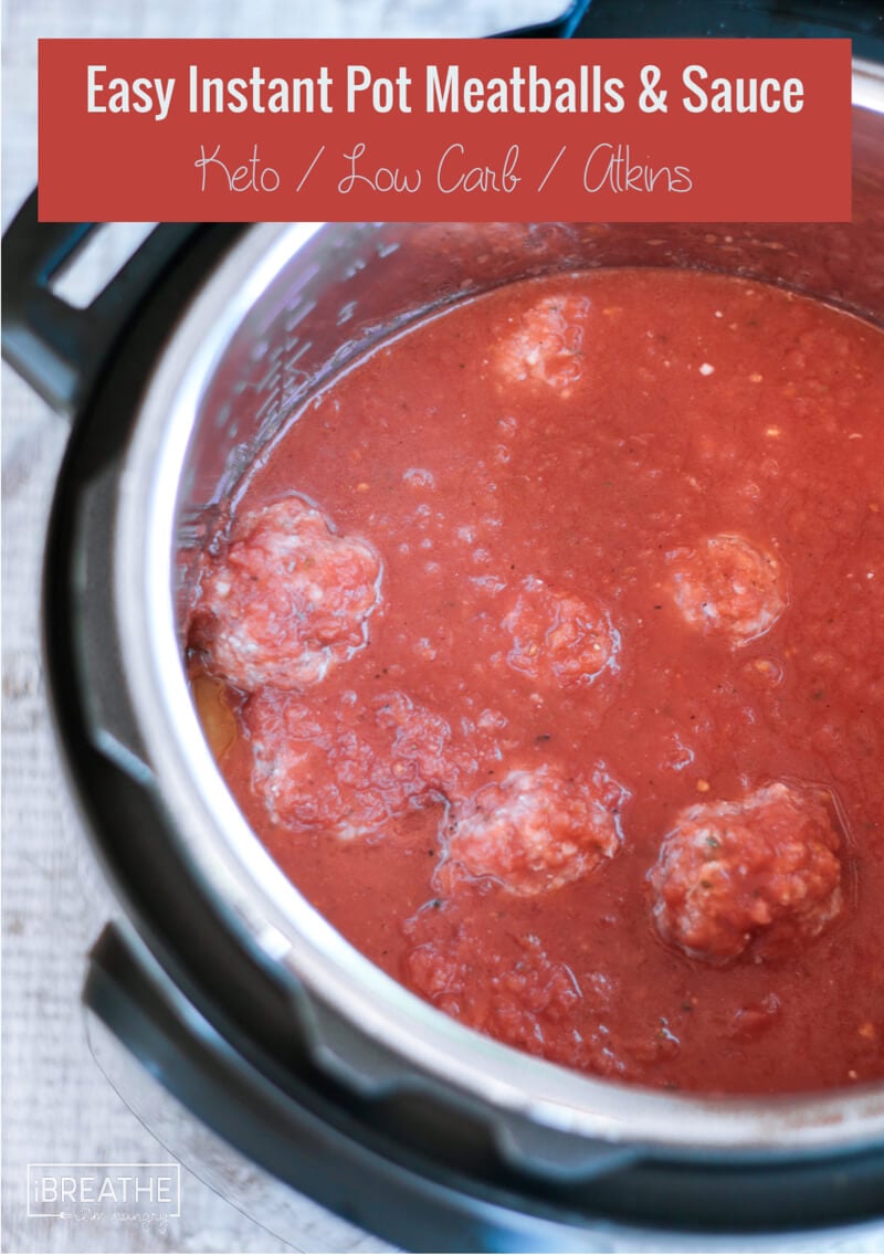 Learn how to make easy meatballs in the Instant Pot! Low Carb and Gluten Free!