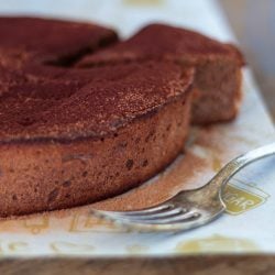 This Easy Keto Chocolate Snack Cake is low carb and gluten free!