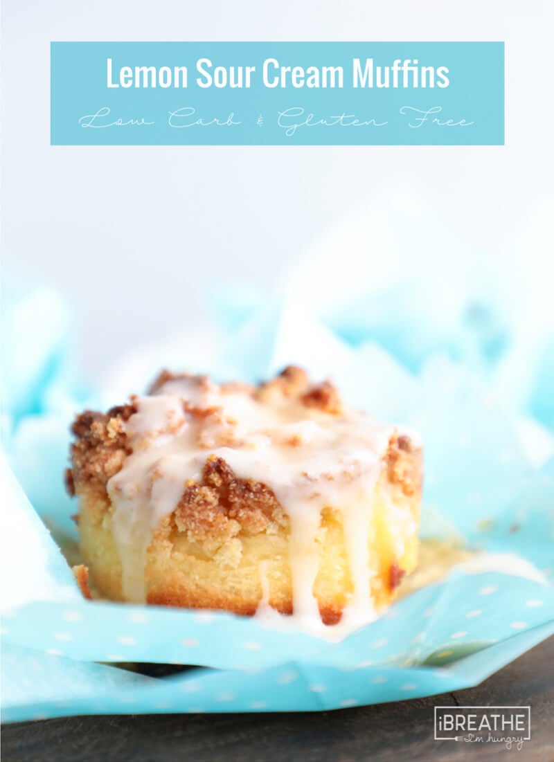 Celebrate Spring with these Keto Lemon Sour Cream Muffins! Low Carb & Atkins friendly!