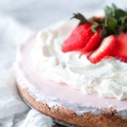 A keto strawberry icebox pie recipe from Mellissa Sevigny of I Breathe Im Hungry