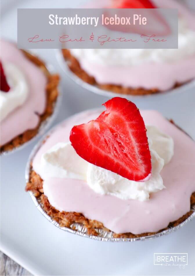Mini Keto Strawberry Icebox Pies - Just as tasty and super fun!