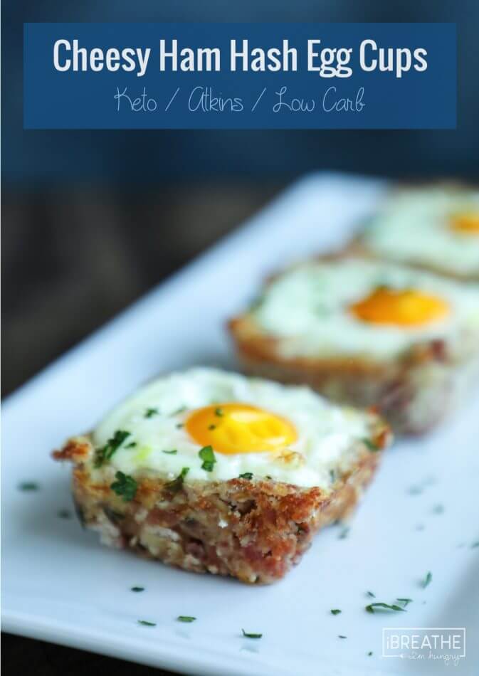 Cheesy Ham Hash Egg Cups - the perfect keto breakfast or lunch on the go!
