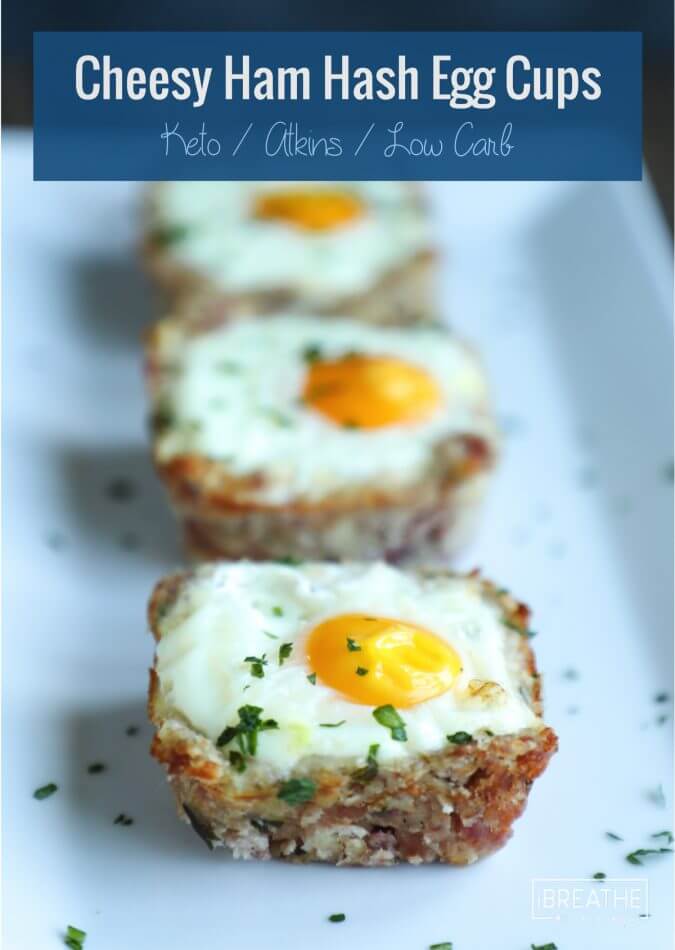 A delicious keto breakfast on the go, these cheesy ham hash egg cups are fantastic!