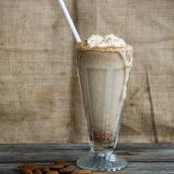 Tall Keto Breakfast Shake made from Cinnamon and Almond Butter