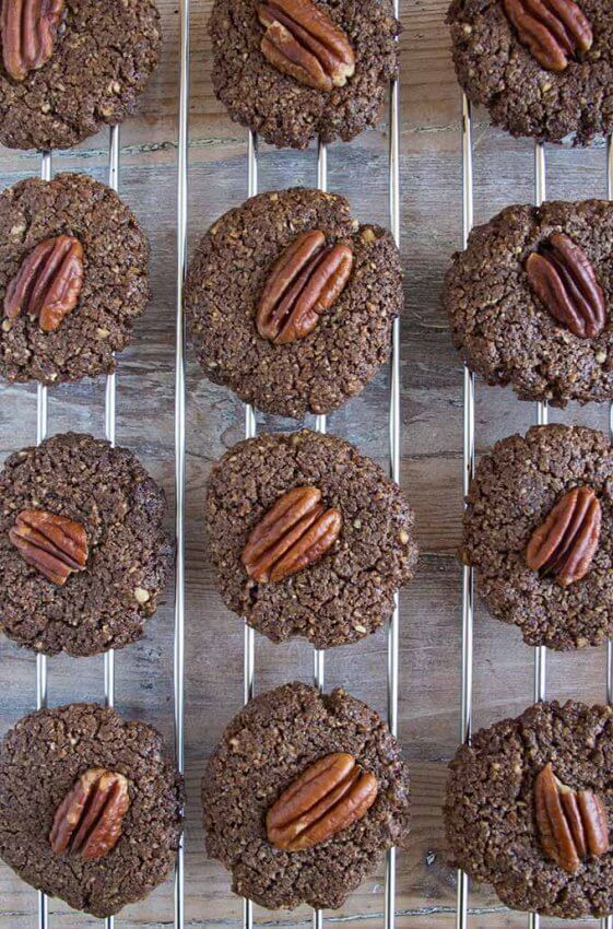 Easy and delicious, these chewy keto pecan cookies are low carb and gluten free