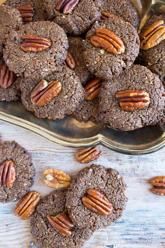 Delicious chewy keto pecan cookies are low carb and super easy