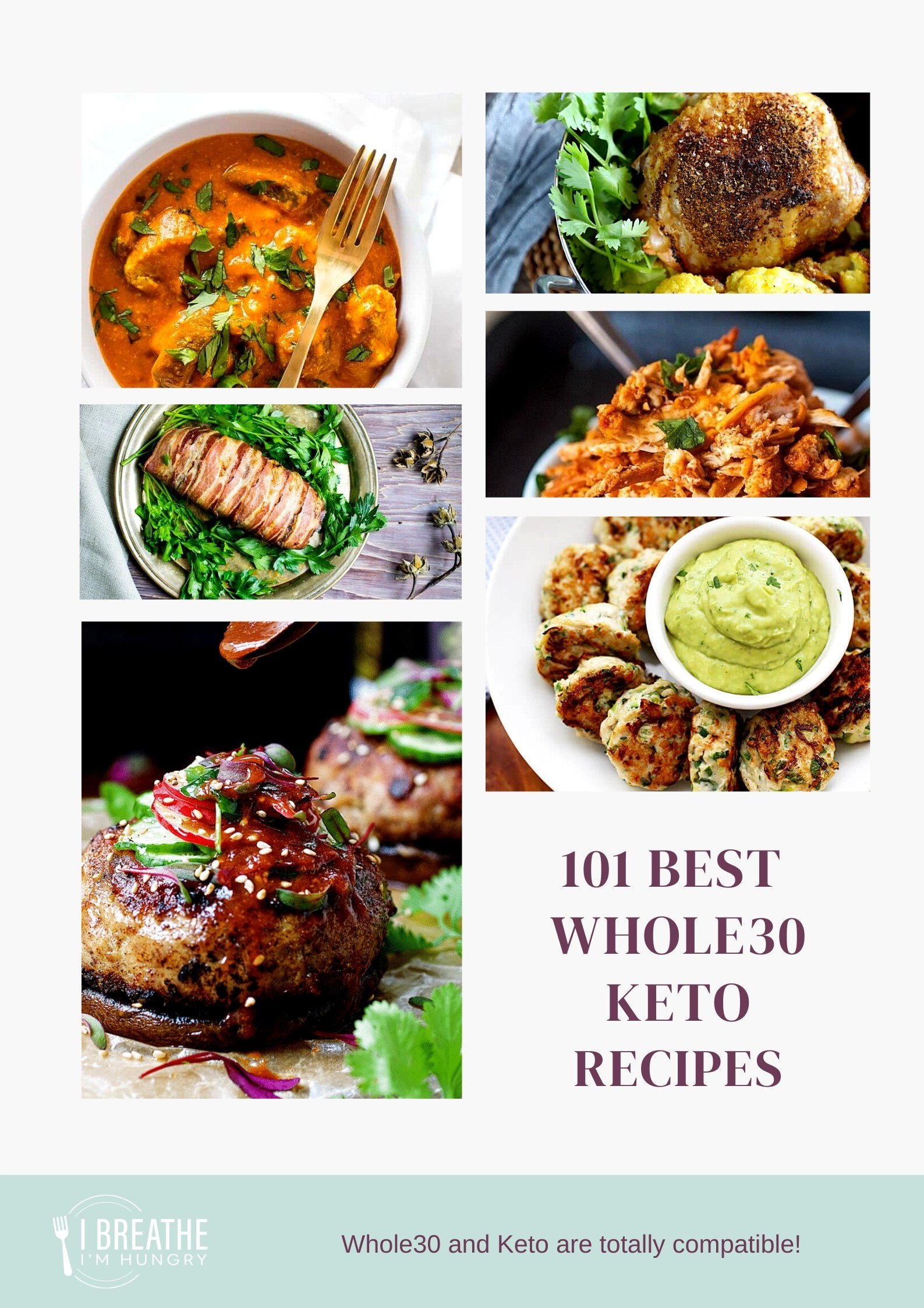 Best Whole30 Keto Recipes Graphic Poster