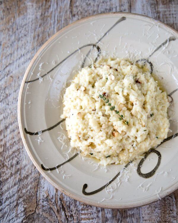 Cauliflower Risotto with Sherry and Hazelnuts - Keto for Life